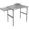 Produktbild: Costway Grillpavillon mit Seitenmarkise Doppeldach 318x153x250 cm Grau