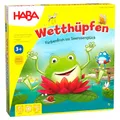 Produktbild: HABA Wetthüpfen – Würfelspiel für Kinder ab 3 Jahren mit Pop-up-Seerosen & Spielvarianten, Fördert Zählen & Motorik, 2-4 Spieler – 1305272001