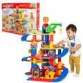Produktbild: COIL Auto Parkhaus Kinder mit Autowaschanlage, Kran und Aufzug - Robustes Parkgarage Spielset für Kinder ab 3 Jahren, Interaktives Spielzeug mit Tankstelle, Große Spielgarage Kreatives (110 Elemente)