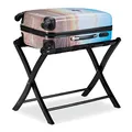 Produktbild: Relaxdays Kofferständer Holz, klappbar, Gepäckablage, Kofferaufbewahrung, für Reisegepäck, HBT: 52,5x66,5x48 cm, schwarz