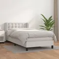 Produktbild: vidaXL Boxspringbett mit Matratze Weiß 100x200 cm Kunstleder