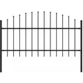 Produktbild: vidaXL Gartenzaun mit Speerspitzen Stahl (1 - 1,25) x 1,7 m Schwarz