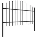 Produktbild: vidaXL Gartenzaun Woerden mit Speerspitze Stahl 170 x 125 cm Schwarz - Schwarz