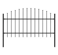 Produktbild: vidaXL Gartenzaun Gartenzaun Woerden mit Speerspitze Stahl 170 x 125 cm Schwarz, (1-St)