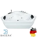 Produktbild: Basera® BASIC Indoor Eck-Whirlpool Badewanne Capri 145 x 145 cm mit 12 Massag...