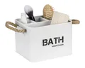 Produktbild: WENKO Aufbewahrungsbox Badbox Gara Weiß Stahl Industrial Style Organizer
