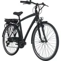 Produktbild: adore-bikes Pedelec E-Bike Cityfahrrad 28'' Adore Versailles schwarz-blau - Schwarz