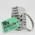 Produktbild: Schlauchschellen Edelstahl 50-70 mm - 20er Pack
