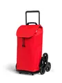 Produktbild: Gimi Tris Einkaufstrolley, wasserabweisende Tasche, 3-Rollen-System, Eco Verpackung, klappbares Gestell, Höchstlast: 30 kg, Rahmen: Stahl/Kunststoff, Einkaufstasche: Polyester, rot