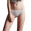 Produktbild: SilRiver Damen 100% Seiden Komfortable Höschen Unterwaesche Seide Slips Atmungsaktiver Stretch Modische Slips Seidige Berühru (Medium, Silbergrau)