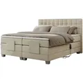Produktbild: Motor Boxspringbett mit Bettkasten  ¦ beige ¦ Maße (cm): B: 188 H: 118