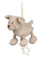 Produktbild: Sterntaler Spieluhr S Hund Lucky - Baby Spieluhr aus extra weichem Stoff - Kuscheltier Baby zum Anbinden - Einschlafhilfe wirkt beruhigend zuhause & unterwegs, graubeige