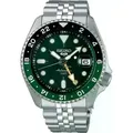 Produktbild: Seiko 5 Sports Automatik-Uhr mit GMT-Funktion, grünem Zifferblatt und Edelstahlgehäuse SSK035K1 - Silber