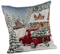 Produktbild: formano Dekokissen Weihnachtskissen 45 cm mit Auto + Baum-Motiv Deko Kissen mit Füllung
