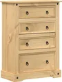 Produktbild: vidaXL Kommode Corona 80x43x114 cm Massivholz Kiefer