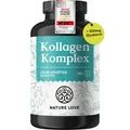Produktbild: NATURE LOVE® Kollagen Komplex – 180 Kapseln – mit Hyaluron, Biotin, Selen, Zink