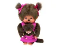 Produktbild: Sekiguchi Plüschfigur Monchhichi Plüschfigur Mutter mit Kind lila/braun 20cm