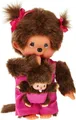 Produktbild: Monchhichi Biegepuppe Monchhichi Mama mit Baby 20cm - Plüschfigur in Pink