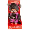 Produktbild: Monchhichi 236200 Plüschfigur Mutter mit Kind lila/braun 20 cm Stoff NEU
