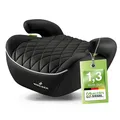 Produktbild: WALSER Premium Kinder Sitzerhöhung Auto, Qualitätssieger Sehr Gut* Kindersitz Auto 125-150 cm, Kindersitzerhöhung Auto Andy neueste Norm 2024 ECE R 129, Sitzerhöhung Auto Kindersitz schmal schwarz