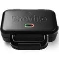 Produktbild: Breville Ultimate-Sandwichmaker mit extra tiefen Platten | Sandwichtoaster zum Toasten von 2 Scheiben | abnehmbare, haftfreie Platten | Edelstahl | schwarz [VST082X]