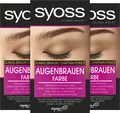 Produktbild: Syoss Augenbrauenfarbe Dunkelbraun 3x 17 ml, Vorratspack, Natürlicher Look & langanhaltendes Ergebnis