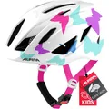 Produktbild: Alpina PICO - Leichter, Optimal Klimatisierter & Bruchfester Fahrradhelm mit Fliegennetz Für Kinder, optional mit Licht, pearlwhite Butterflies Gloss, 50-55 cm
