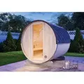 Produktbild: Fasssauna Mini S Fasssauna 2 Sitzbänke Aus Holz , Sauna Mit 42 Mm Wandstärke, Außensauna Mit Montagematerial - Finntherm