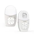 Produktbild: Gigaset Baby 100 Audio – Audio-Babyphone mit DECT-Technologie – Sichere Zwei-Wege-Kommunikation – 300m Reichweite - Fütterungstimer - Temperatursensor - Nachtlicht, Warm Grey [Deutsche Version]