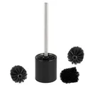 Produktbild: bremermann WC-Garnitur, WC-Bürste, Edelstahl schwarz lackiert, Glaseinsatz