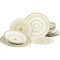 Produktbild: Creatable Tafelservice, Weiß, Gold, Keramik, 12-teilig, Essen & Trinken, Geschirr, Geschirr-Sets, Tafelservice