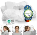 Produktbild: Orthopädisches Nackenstützkissen bei Nackenschmerzen aus hochwertigem Memory Foam - Ergonomisches Nackenkissen - Kopfkissen für Seiten-, Rücken- & Bauchschläfer - waschbarer Bezug bei 40°C