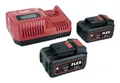 Produktbild: Flex Power 55 R Akku-Starter-Set 12/18 V (2 x Akku 5 Ah/18 V + Ladegerät) - 532739