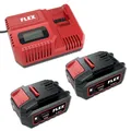 Produktbild: FLEX Akku-Set Starter-Set Schnellladegerät 2x Akkus 18V 5Ah 532739
