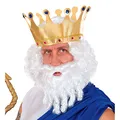 Produktbild: W WIDMANN MILANO Party Fashion W6559 - Perücke für mehrere Charaktere, weiß, Bart mit Locken, Poseidon, Karneval, Mottoparty