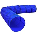 Produktbild: lionto Tier-Intelligenzspielzeug Hundetunnel, Agilitytunnel, mit Heringen & Tragetasche, 500 cm x 60 cm, blau blau Ø 60 cm x 500 cm x 1 cm