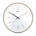 Produktbild: Designer Quarz-Wanduhr in Metall-Optik, hochwertiges Quarzwerk, 30 cm Durchmesser