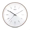 Produktbild: Mebus Quarz-Wanduhr in Metall-Optik, hochwertiges Quarzwerk, 30 cm Durchmesser, Modell 18951 Weiß, Kupfer