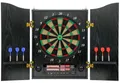 Produktbild: SPORTNOW Elektronische Dartscheibe E Dartboard mit Türen Holzoptik LED Anzeige
