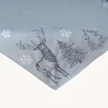 Produktbild: texpot Tischdecke 110 x 110 cm Stickerei Elch Bäume Weihnachten Winter Deko