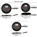 Produktbild: Tefal E30 Jamie Oliver Pfannenset Induktion 6 tlg -SET15- Schmorpfanne mit Deckel 25cm Hoher Rand, Pfanne 20 cm + 28 cm, Beschichtet, Ofenfest