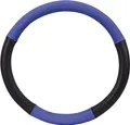 Produktbild: hr-imotion Design Lenkradbezug für Lenkräder zwischen 37 bis 39 cm Durchmesser in schwarz / blau [5 Jahre Garantie | Griffsicher | Schweißregulierend | Design in Germany] - 10811001