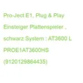 Produktbild: Pro-Ject E1, Plug & Play Einsteiger Plattenspieler , schwarz System : AT3600 L P