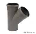 Produktbild: Ostendorf Kunststoffe Wasserrohr HT-Abzweig DN 40-40-45°