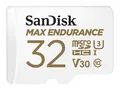 Produktbild: SanDisk microSDHC Max Endurance 32GB (V30/U3/Cl.10/R100/W40) + SD-Adapter