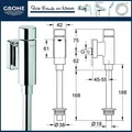 Produktbild: Grohe Urinal Long-Life Druckspüler Rondo mit integrierter Vorabsperrung 37339000