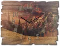Produktbild: Artland Wanduhr Holzuhr Alpines Hochland (wahlweise mit Quarz- oder Funkuhrwerk, lautlos ohne Tickgeräusche)