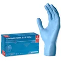 Produktbild: Arnomed Einmalhandschuhe Nitril Blue, blau, 200 Stück, Nitril, chemikalienbeständig, lebensmittelecht, Größe S