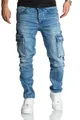 Produktbild: REPUBLIX Straight-Jeans WESTON Herren Regular Fit Denim Cargo Jeans Hose