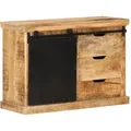 Produktbild: Sideboard 80x30x55 cm Massives Raues Mangoholz Vidaxl